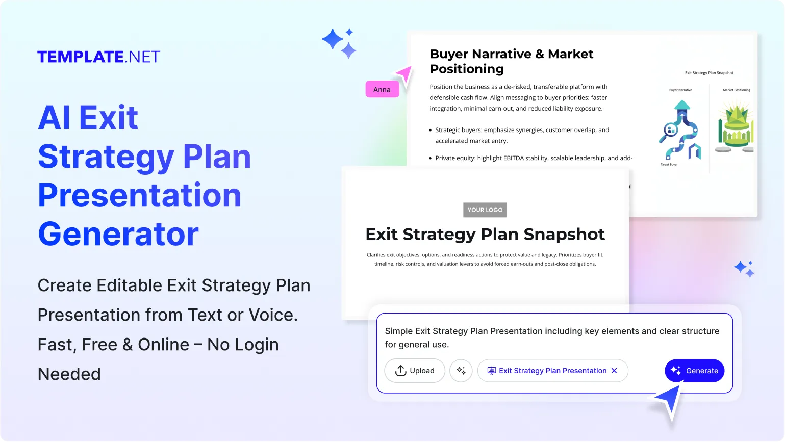 Free AI Exit Strategy Plan Presentation Generator, Free Exit Strategy Presentation Maker Online [ No Signup ]